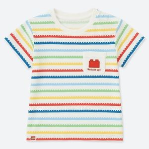 Uniqlo x LEGO 3T Rainbow Stripe Tee Duplo T-Shirt